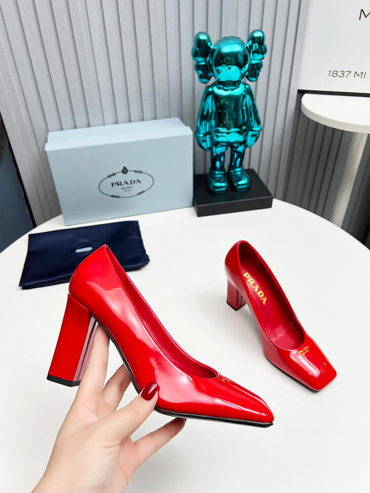 Pra*a Patent Leather Pumps 85mm