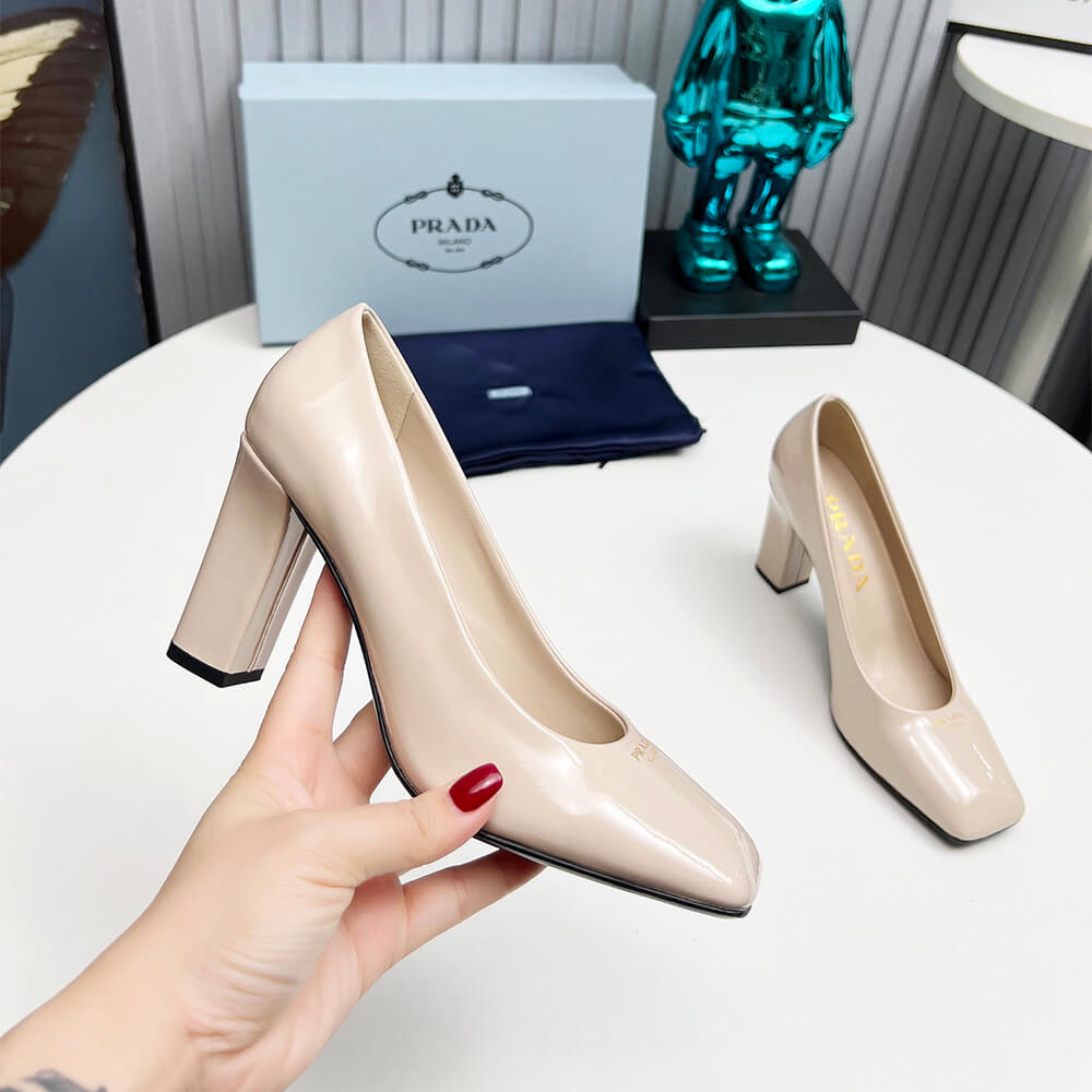 Pra*a Patent Leather Pumps 85mm