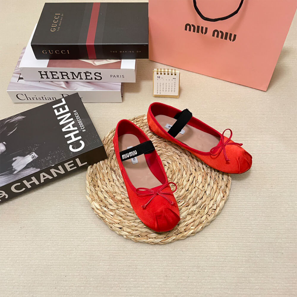 M1um1u Satin ballerinas