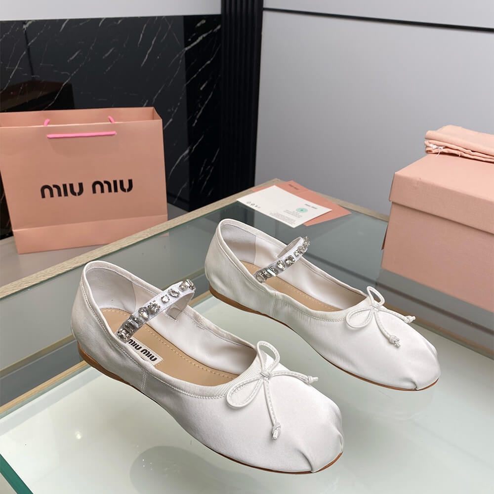M1um1u Satin ballerinas