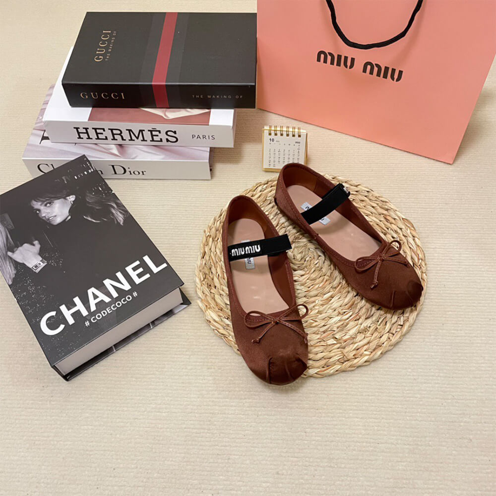 M1um1u Satin ballerinas