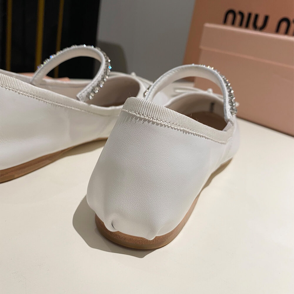 M1um1u Leather ballerinas
