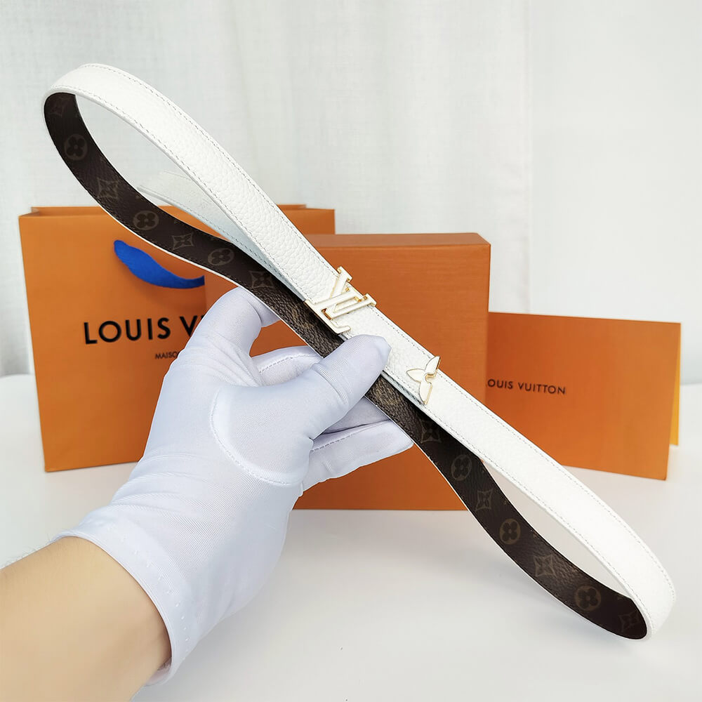 Pretty LV Enamel 20mm Reversible Belt