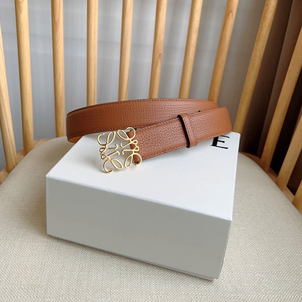 L0ew* Anagram belt in pebble grain calfskin 32mm