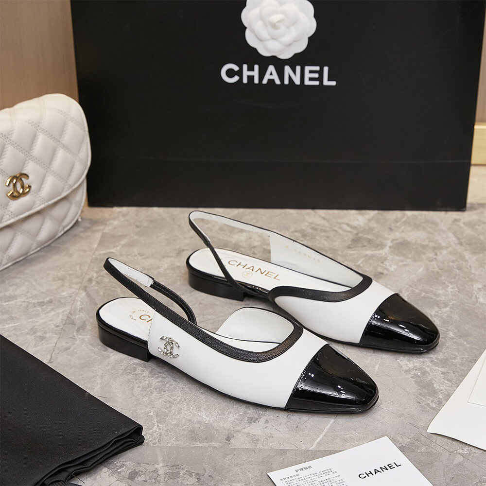 Ch**el D1am0nd Buckle Slingbacks