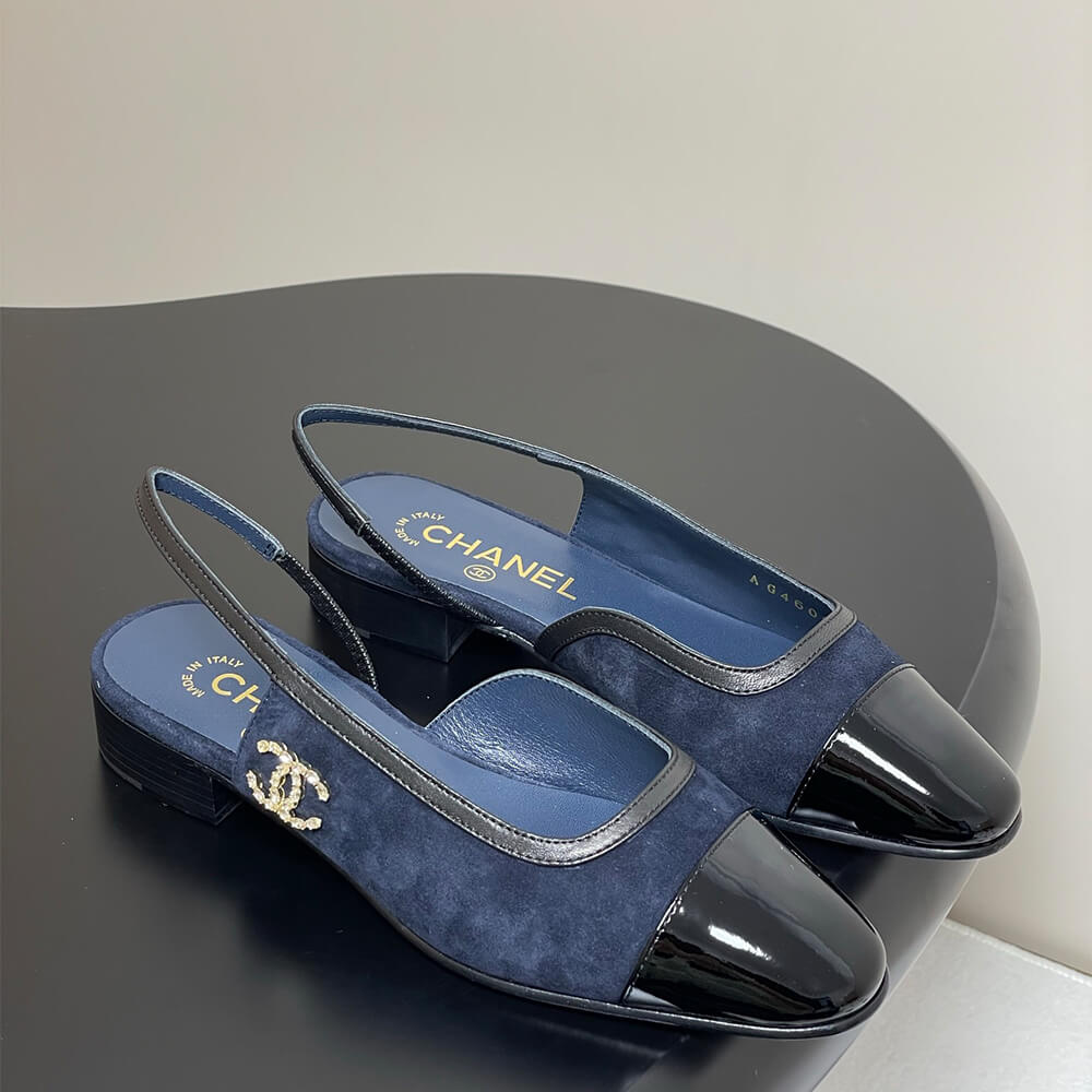 Ch**el D1am0nd Buckle Slingbacks