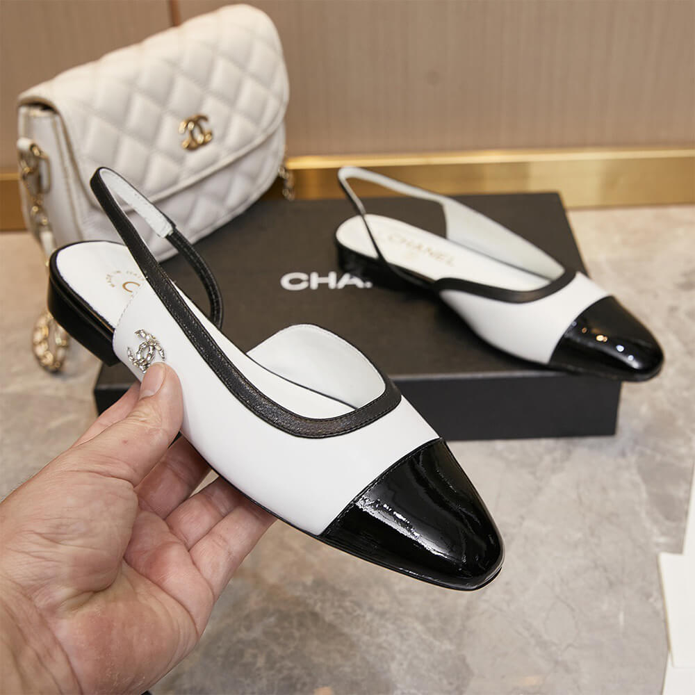 Ch**el D1am0nd Buckle Slingbacks