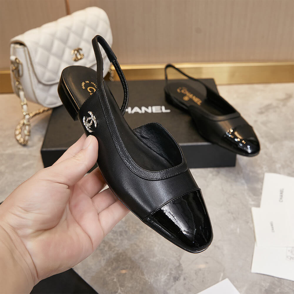 Ch**el D1am0nd Buckle Slingbacks
