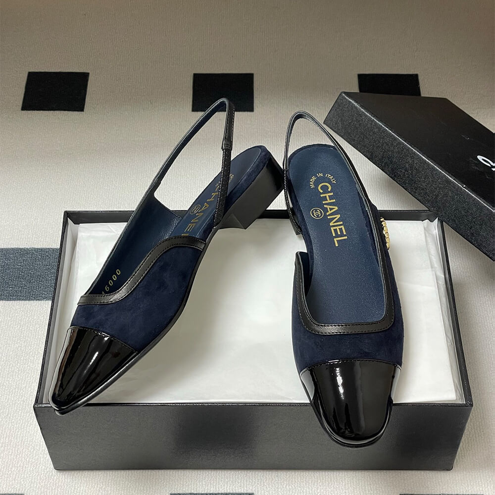 Ch**el D1am0nd Buckle Slingbacks