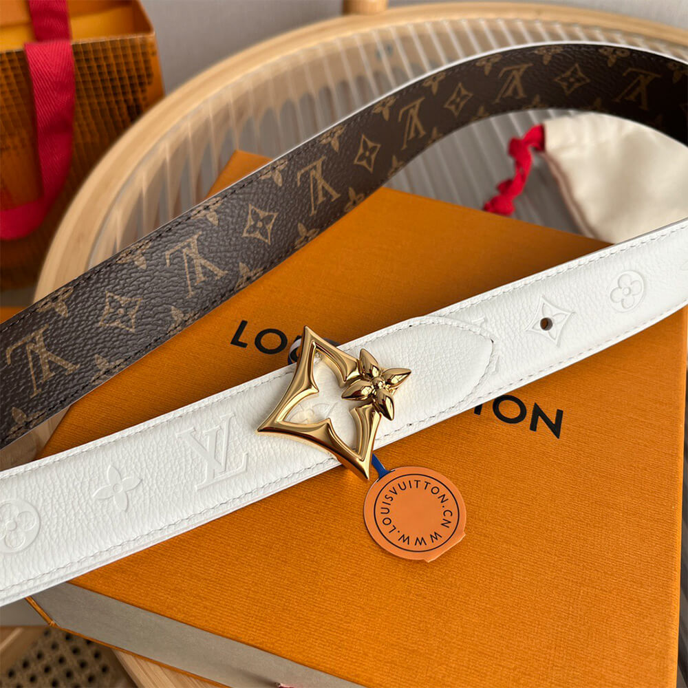 LV Flowergram 30mm Reversible Belt