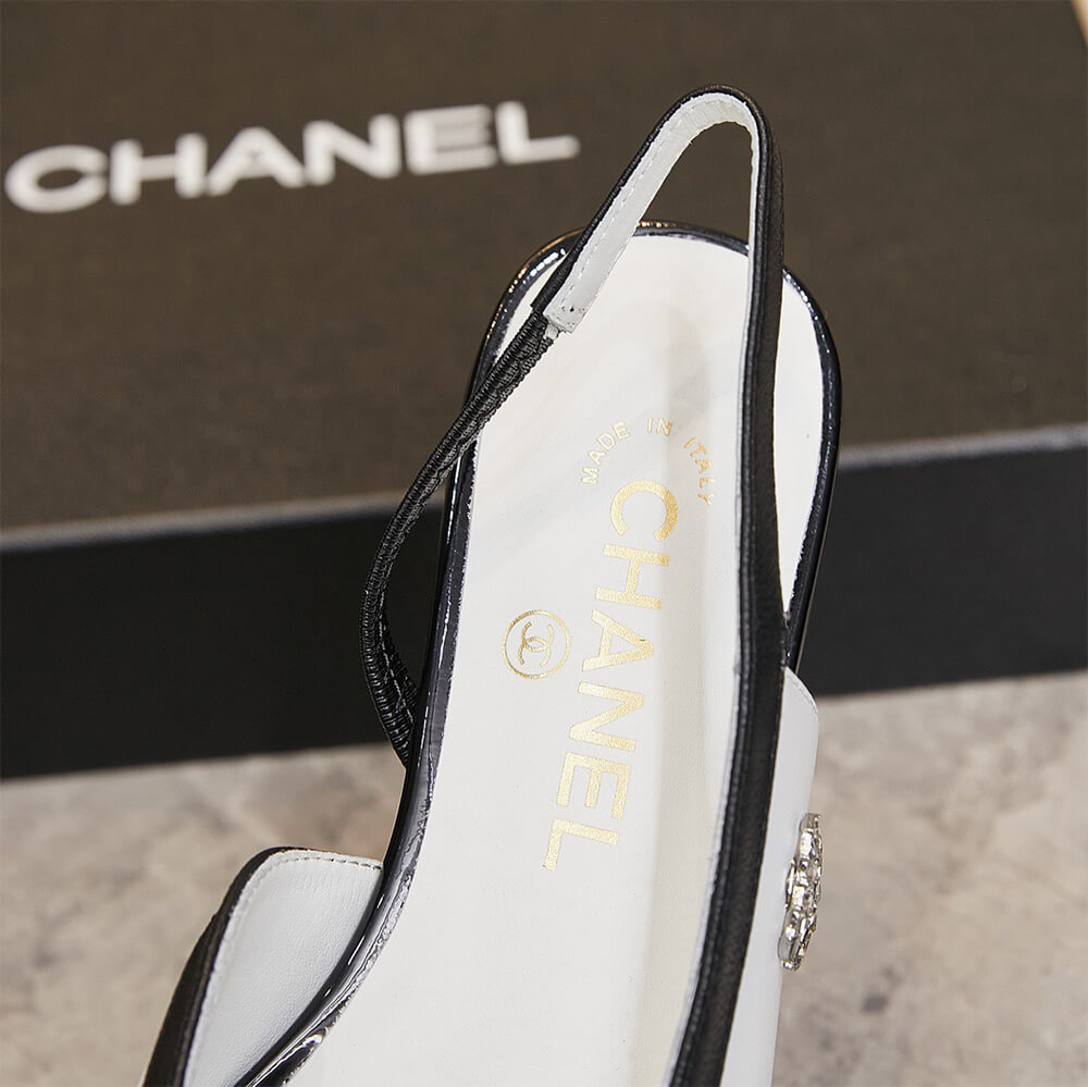 Ch**el D1am0nd Buckle Slingbacks