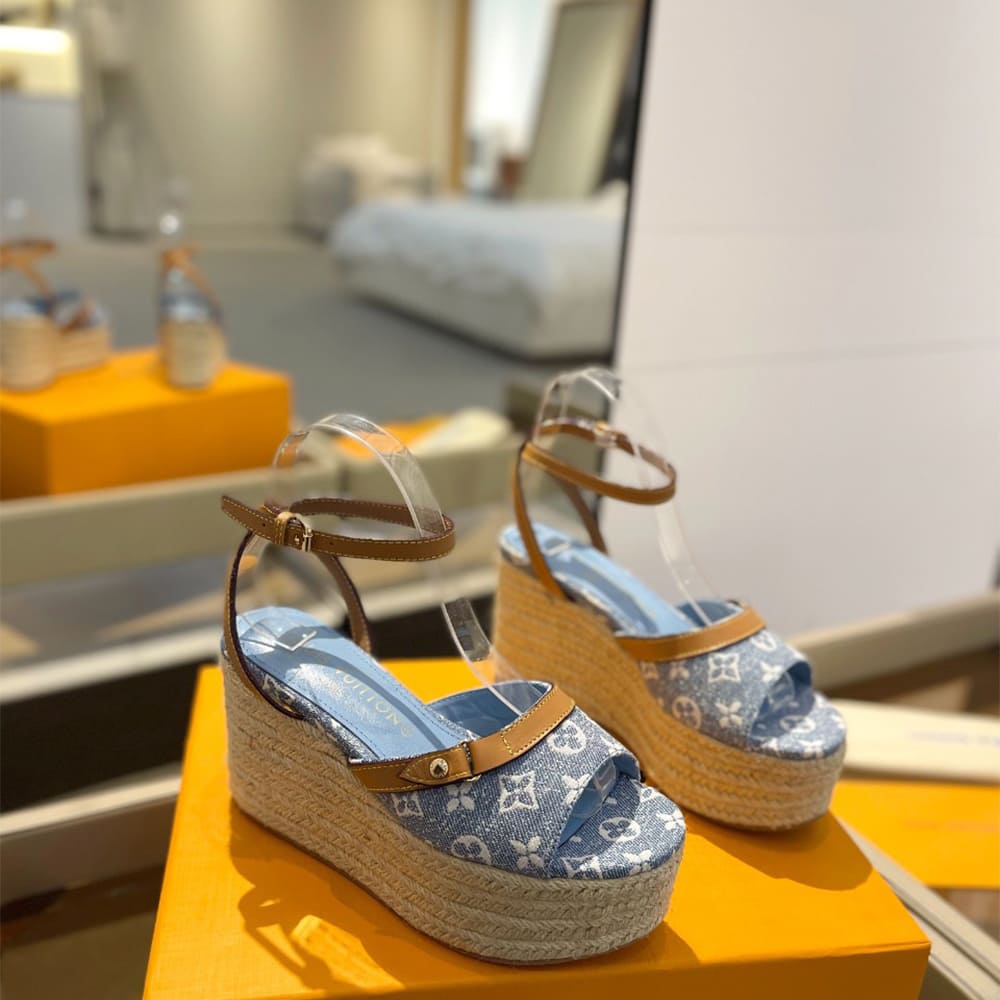 LV Helios Wedge Sandal