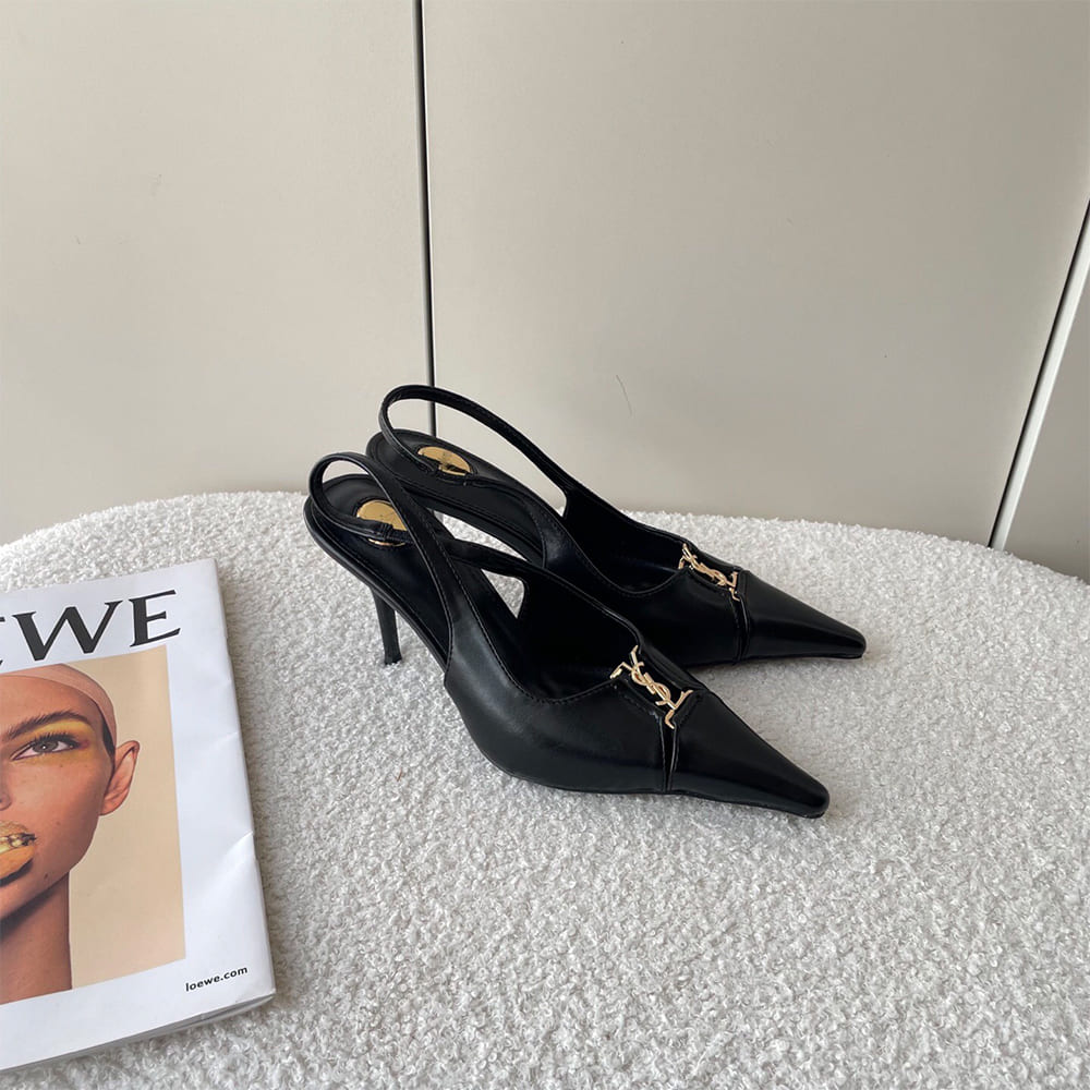 Y51 Babylone Breteuil Slingback Pumps in Smooth Leather
