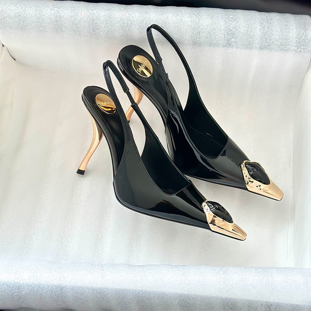 Y51 Loulou Slingback Pumps in Patent Leather