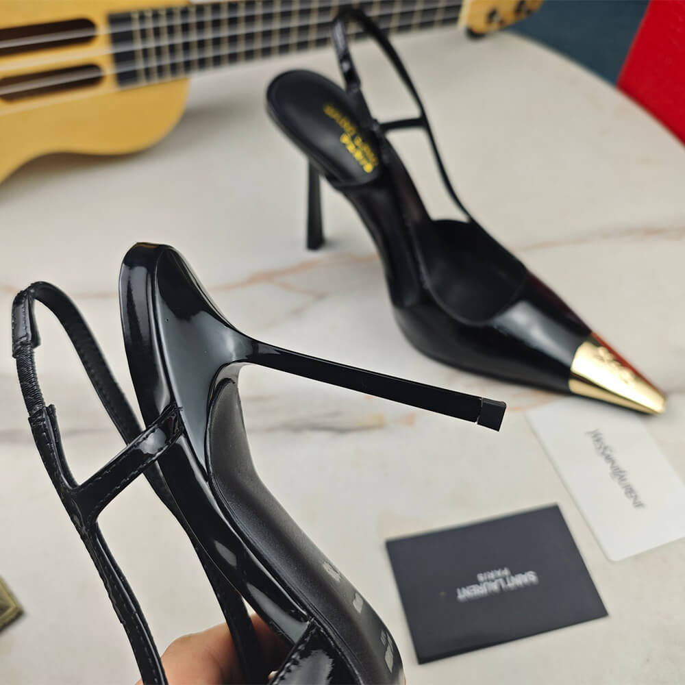 Y51 Jeanne Slingback Pumps in Patent Leather