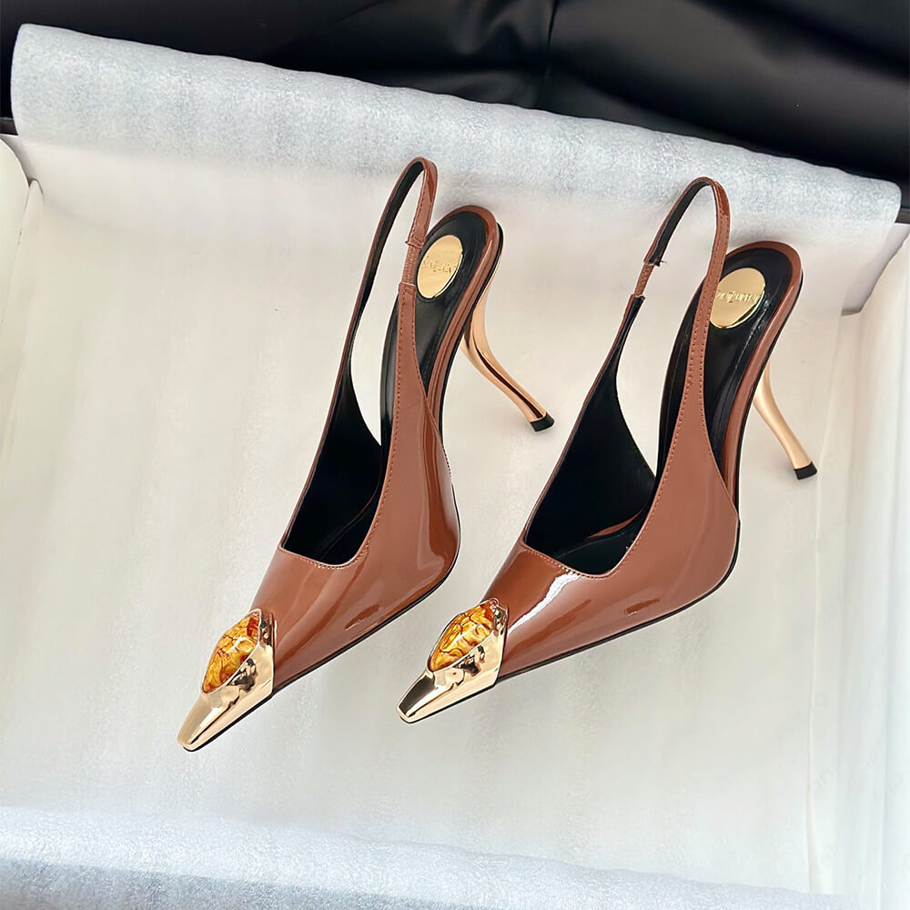 Y51 Loulou Slingback Pumps in Patent Leather