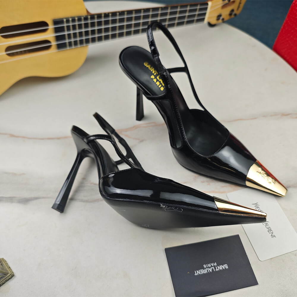 Y51 Jeanne Slingback Pumps in Patent Leather