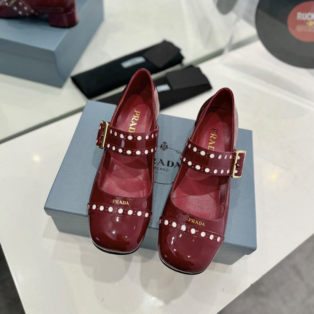 Pra*a Patent leather Mary Jane pumps