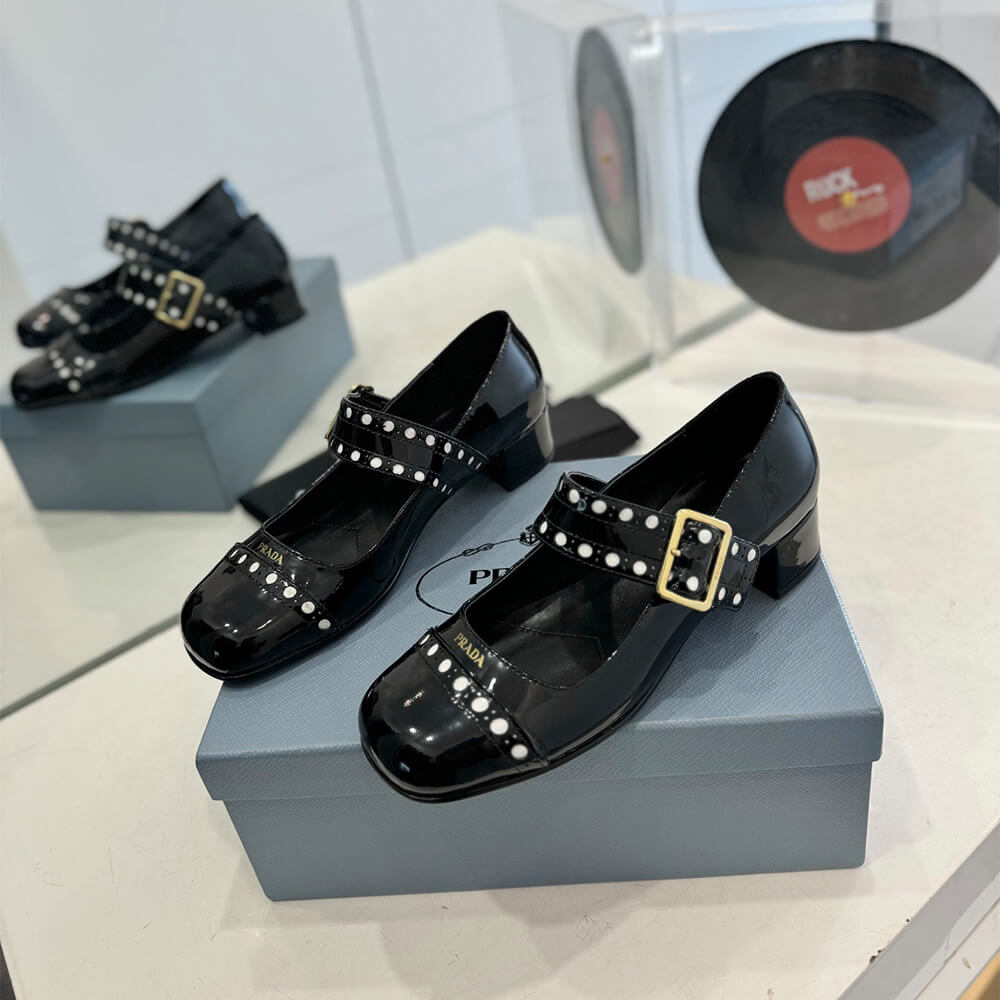 Pra*a Patent leather Mary Jane pumps