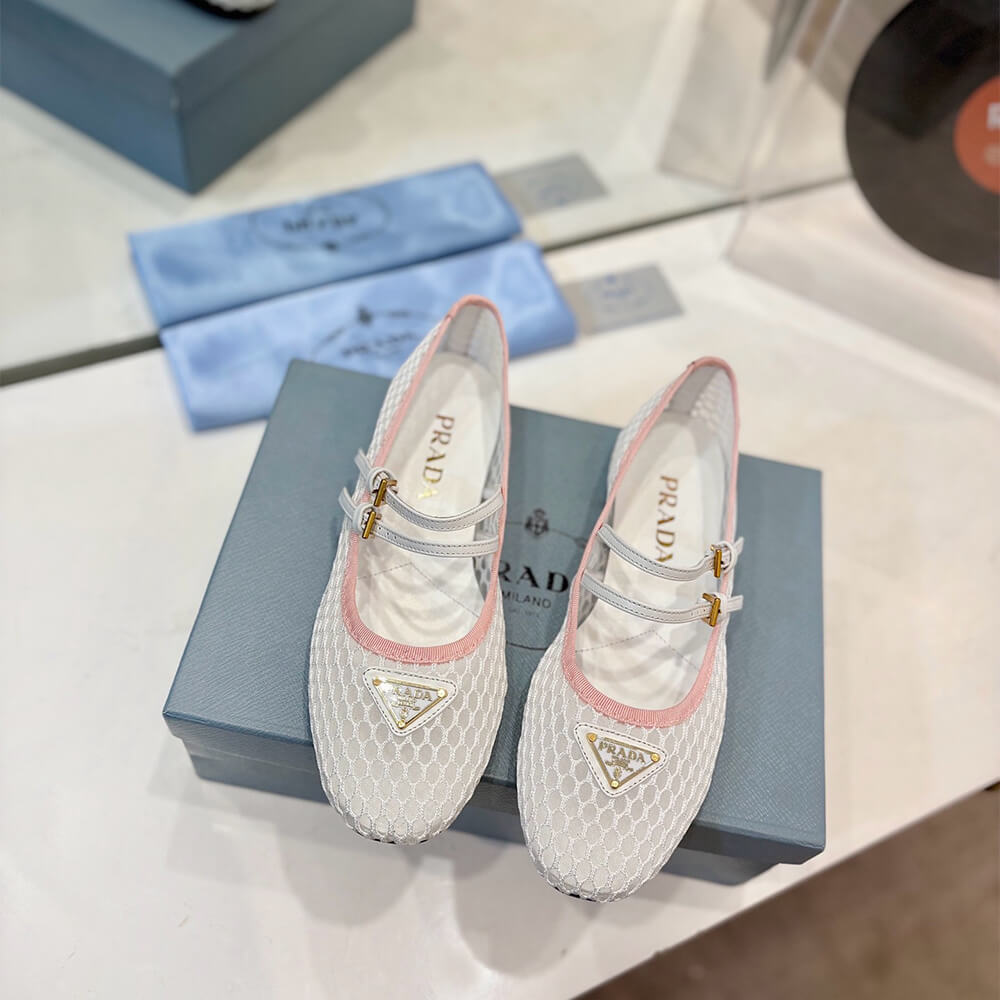Pra*a Mesh fabric ballerinas