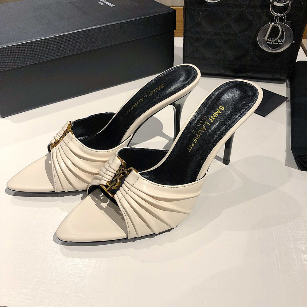 Y51  BABYLONE MULES IN SMOOTH LEATHER