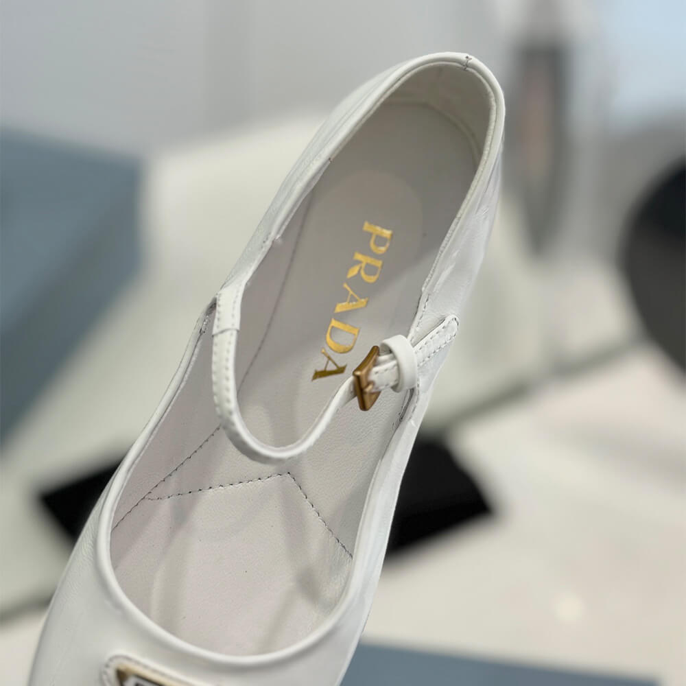 Pra*a Nappa leather ballerinas