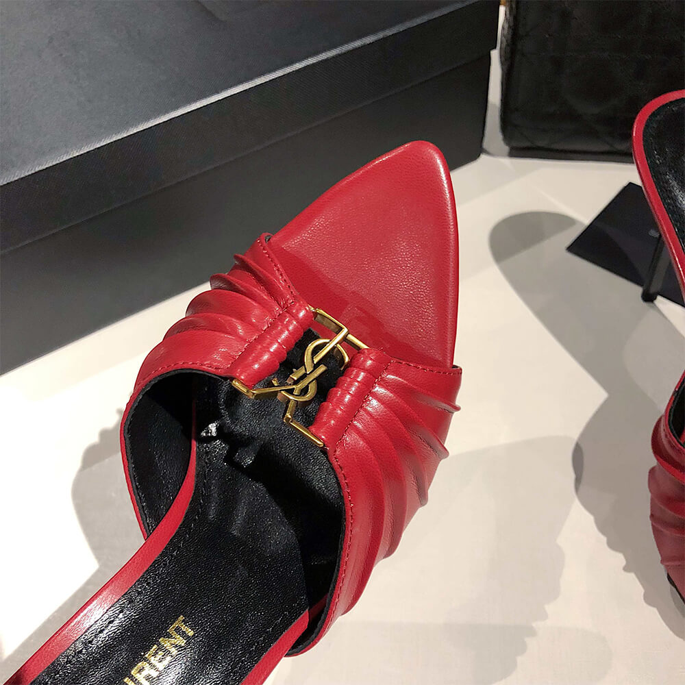 Y51  BABYLONE MULES IN SMOOTH LEATHER