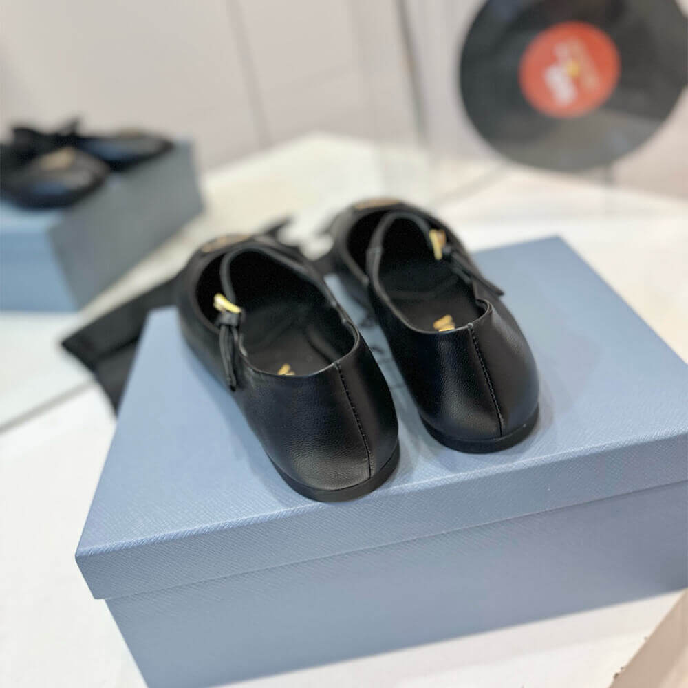 Pra*a Nappa leather ballerinas