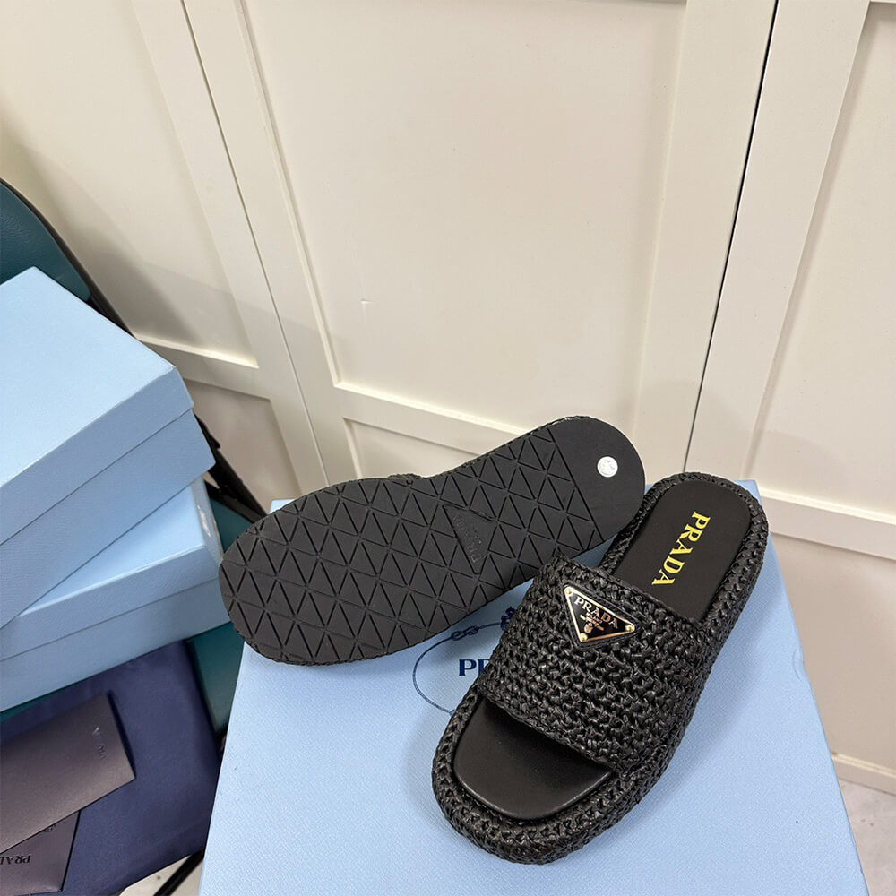 Pra*a Crochet flatform slides