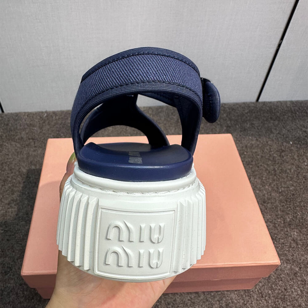 M1um1u Denim flatform sandals