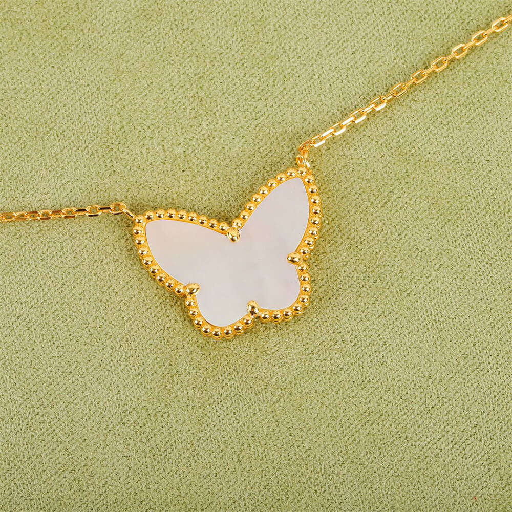 V*n Cl**f & Arpels Lucky Alhambra butterfly pendant