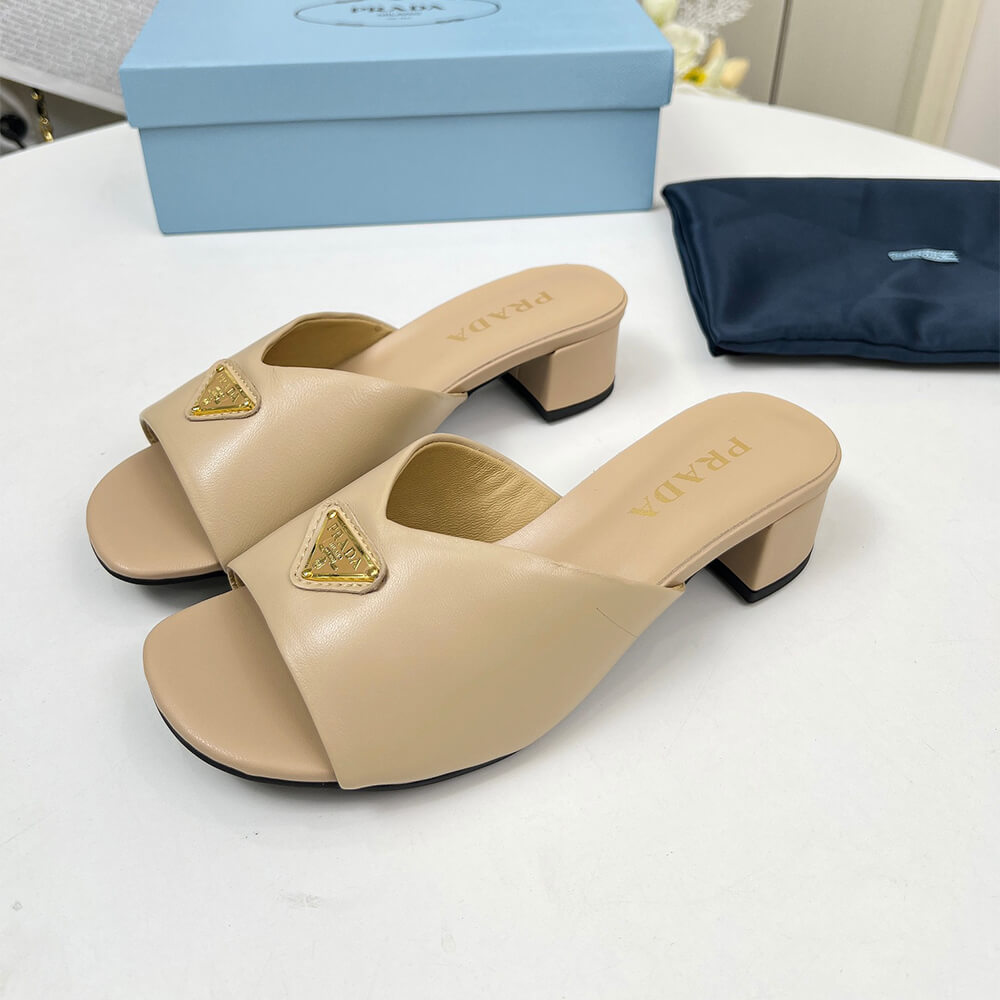 Pra*a Padded nappa leather sandals