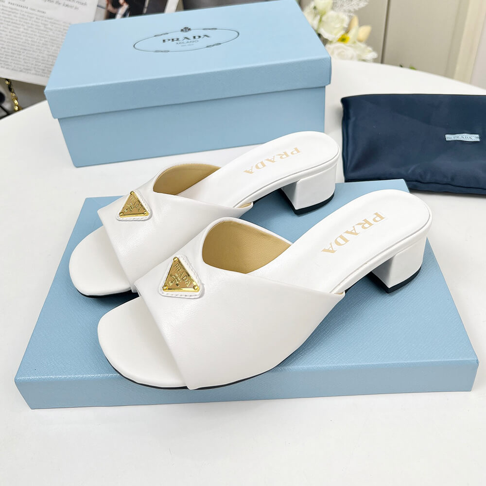 Pra*a Padded nappa leather sandals