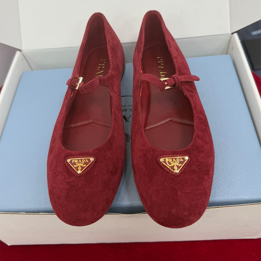 Pra*a Suede ballerinas