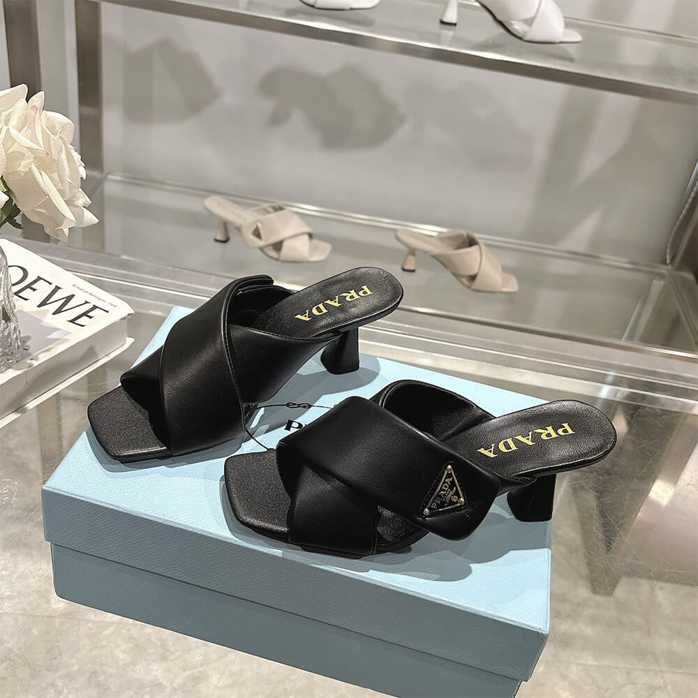 Pra*a Padded nappa leather sandals