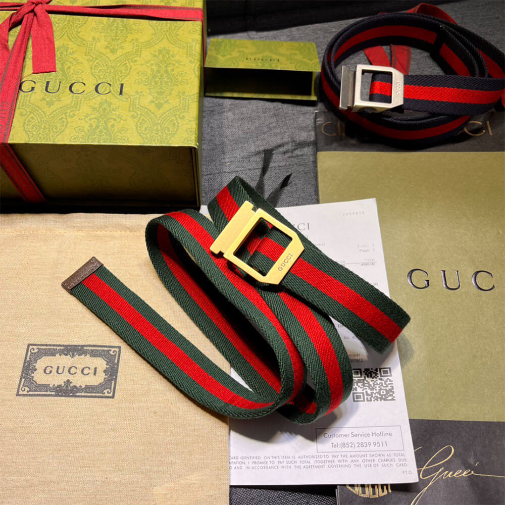 Gvc*1 Web Belt With rectangular buckle
