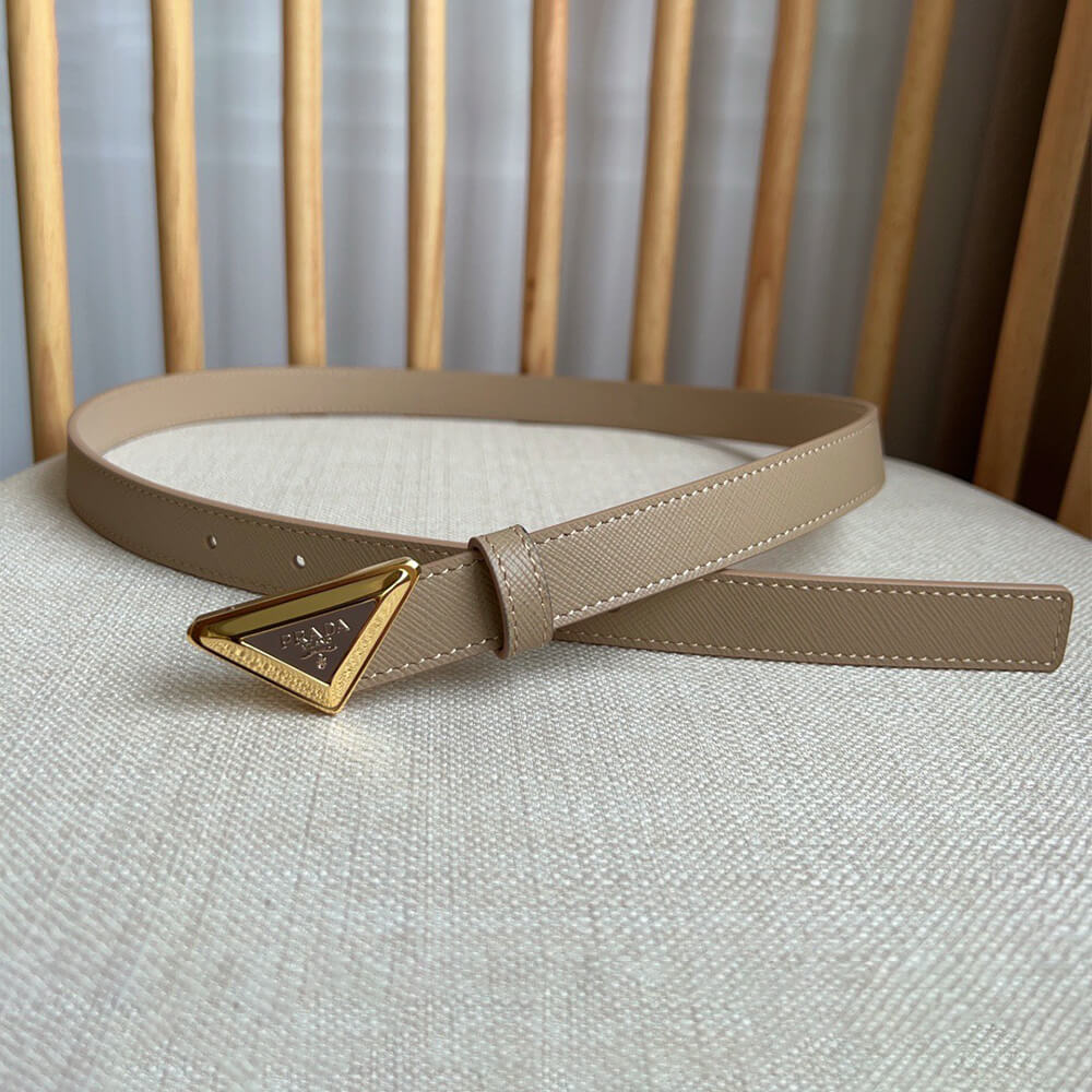 Pra*a Saffiano leather belt