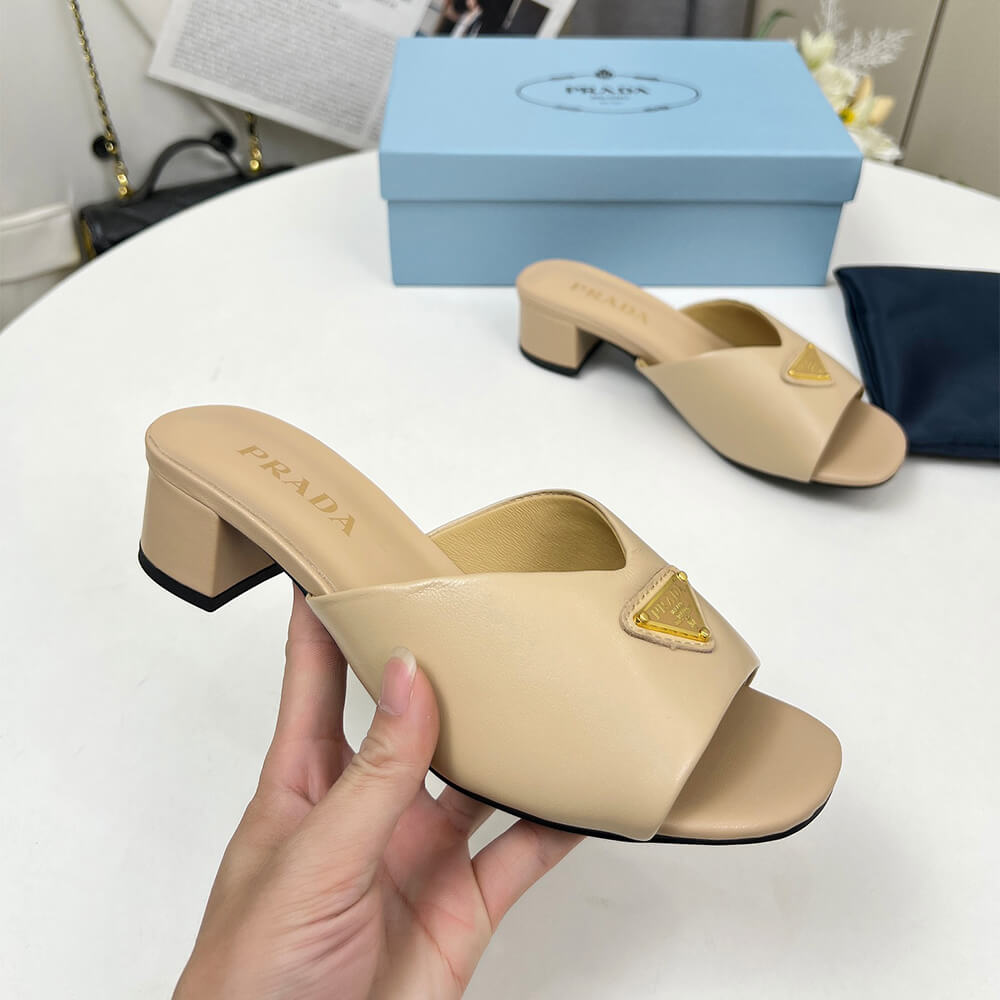 Pra*a Padded nappa leather sandals