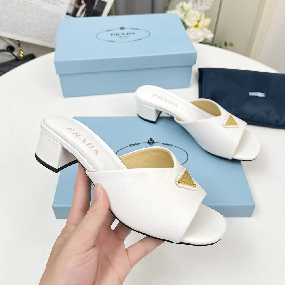 Pra*a Padded nappa leather sandals