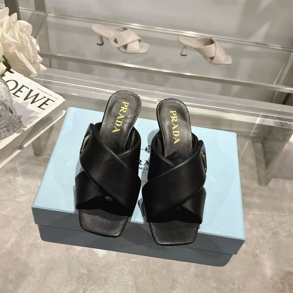 Pra*a Padded nappa leather sandals