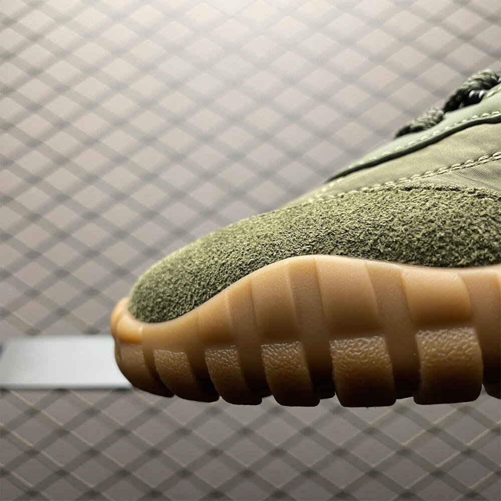 M1um1u Tyre technical fabric and suede sneakers