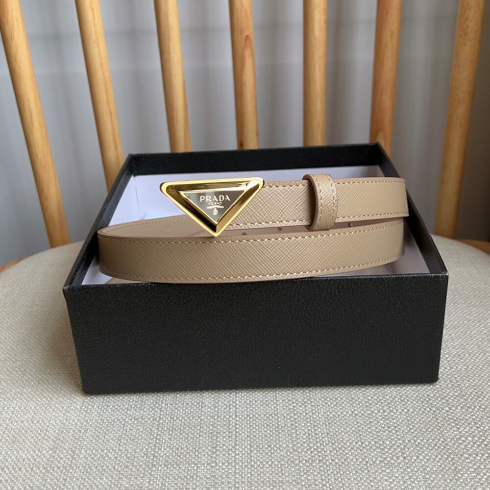 Pra*a Saffiano leather belt