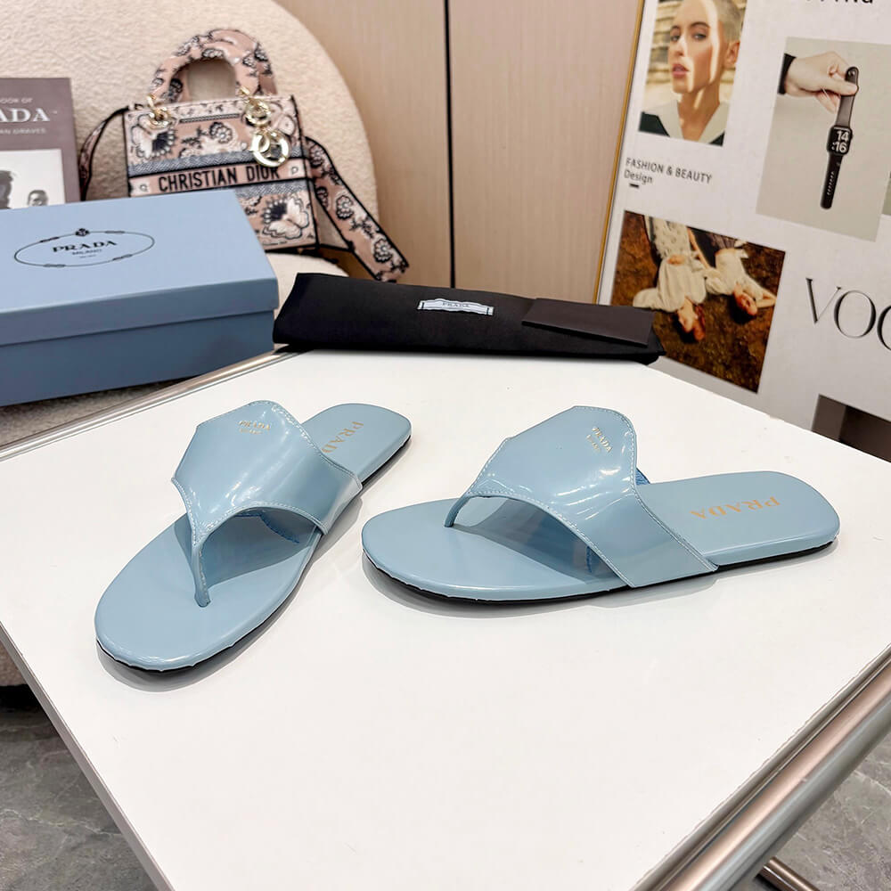 Pra*a Brushed leather thong sandals