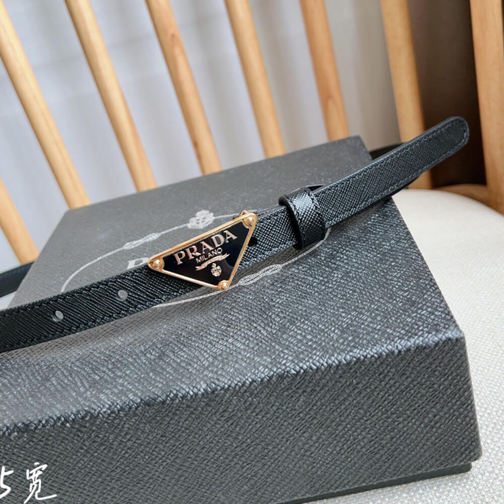Pra*a Saffiano leather belt