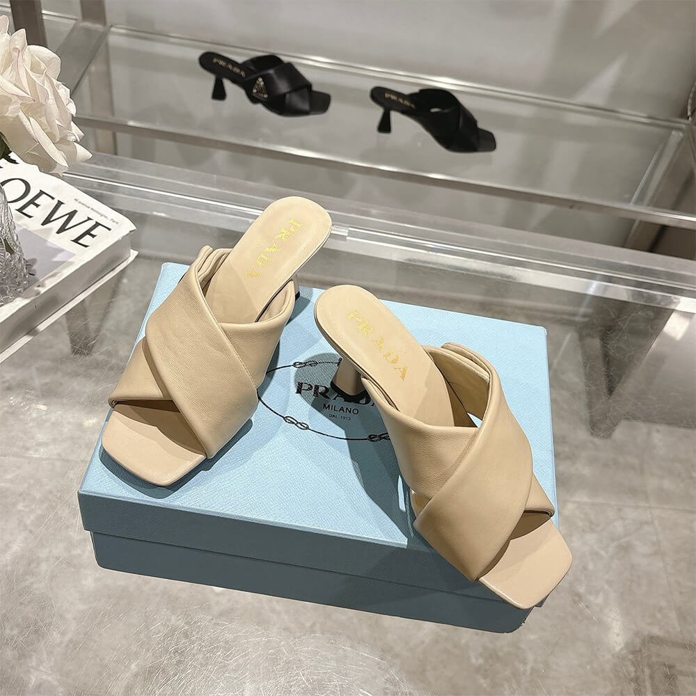 Pra*a Padded nappa leather sandals
