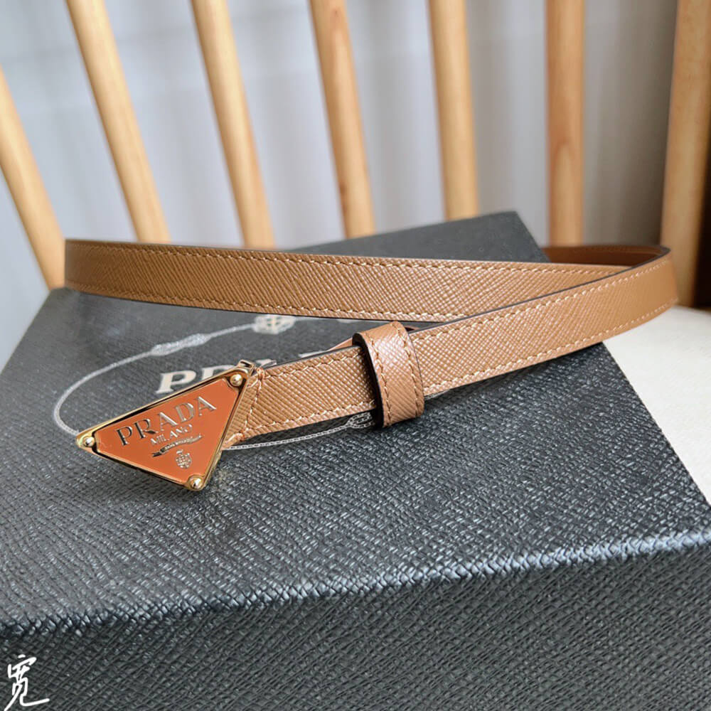 Pra*a Saffiano leather belt