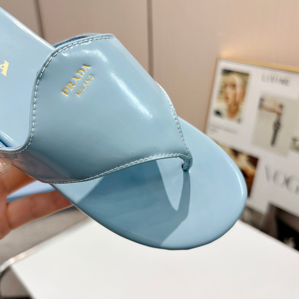 Pra*a Brushed leather thong sandals