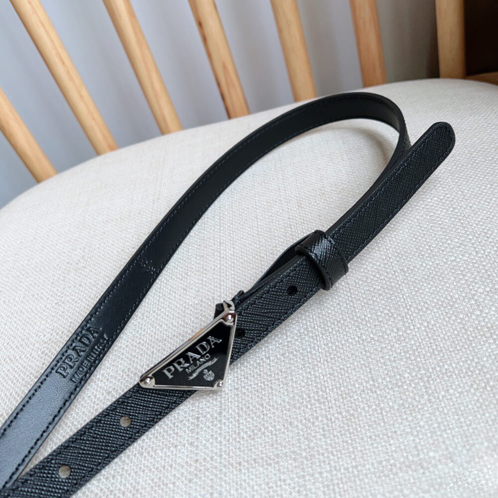 Pra*a Saffiano leather belt