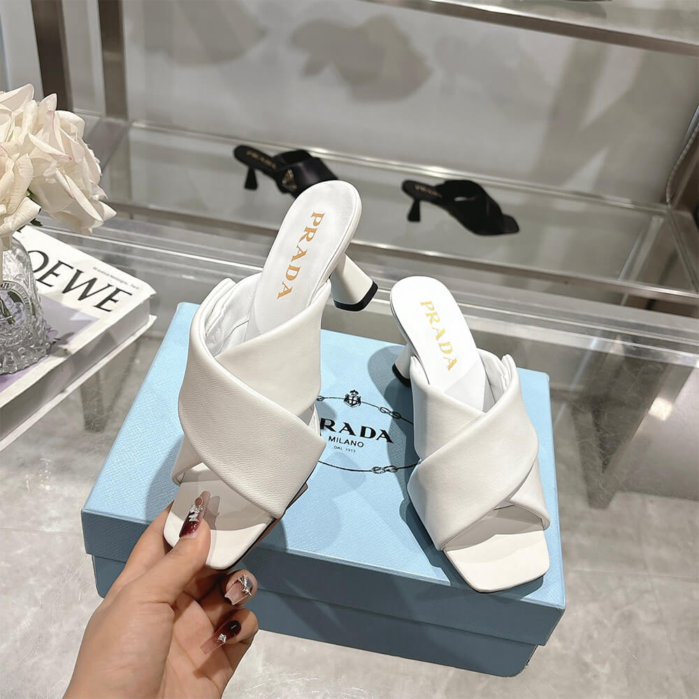 Pra*a Padded nappa leather sandals