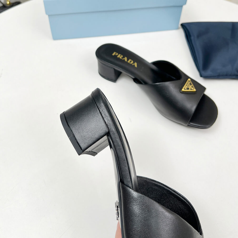 Pra*a Padded nappa leather sandals